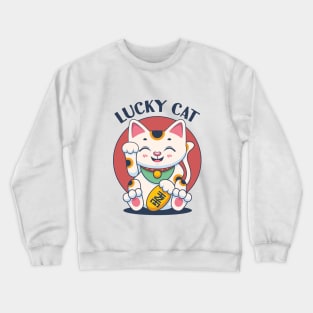 Lucky Cat design Crewneck Sweatshirt